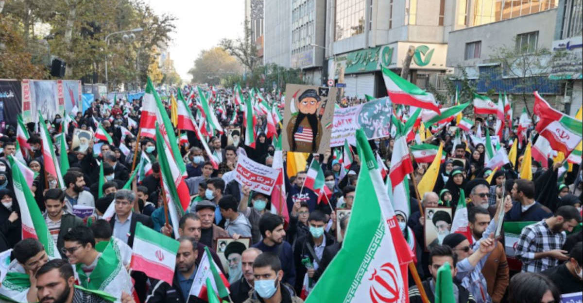 protesta en la capital de Irán Teherán