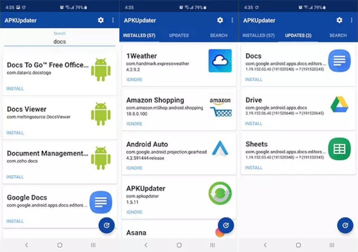 APKUpdater - tiendas de apps para Android