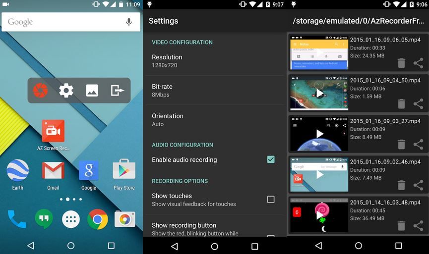 AZ Screen Recorder para Android