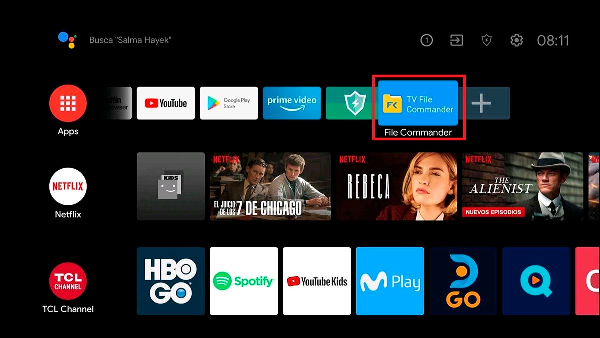 Abrir TV File Commander Android TV