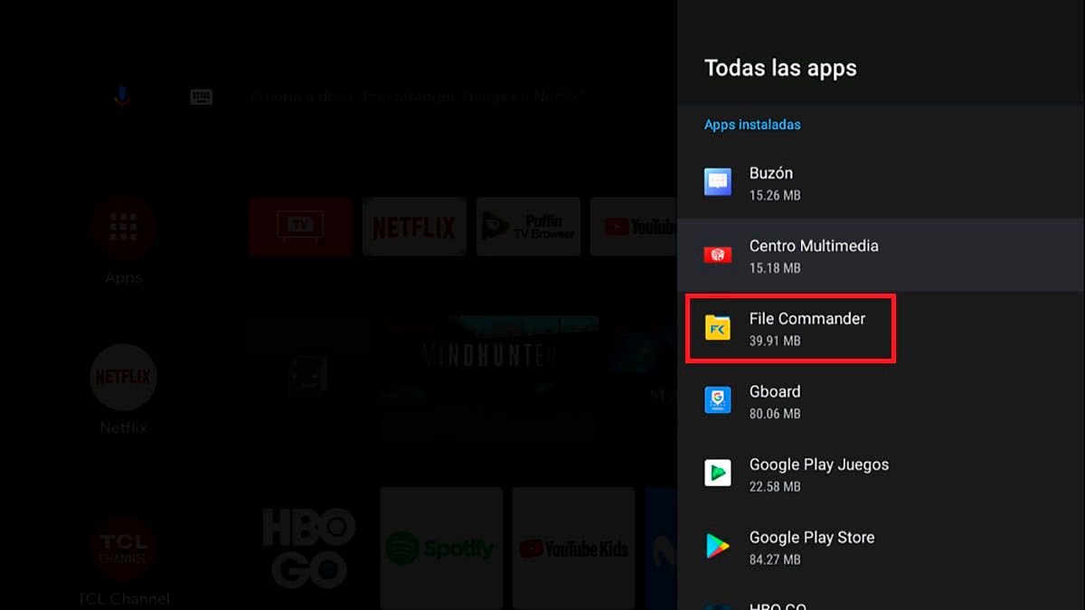 Abrir aplicacion Android TV