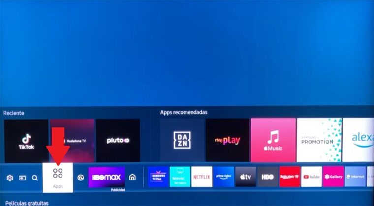 Abrir tienda de apps en Samsung Smart TV