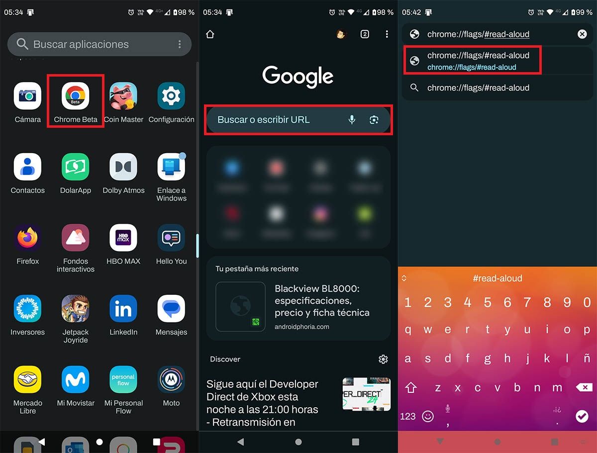 Acceder a las Flags de Chrome Beta en Android