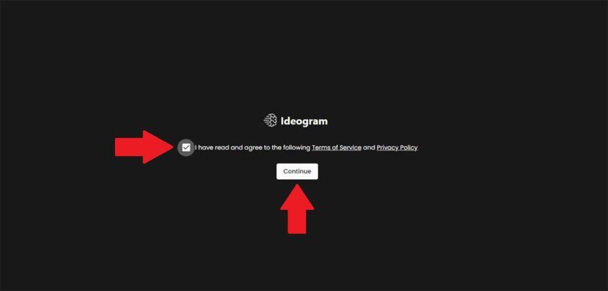 Aceptar los términos y condiciones de Ideogram copia