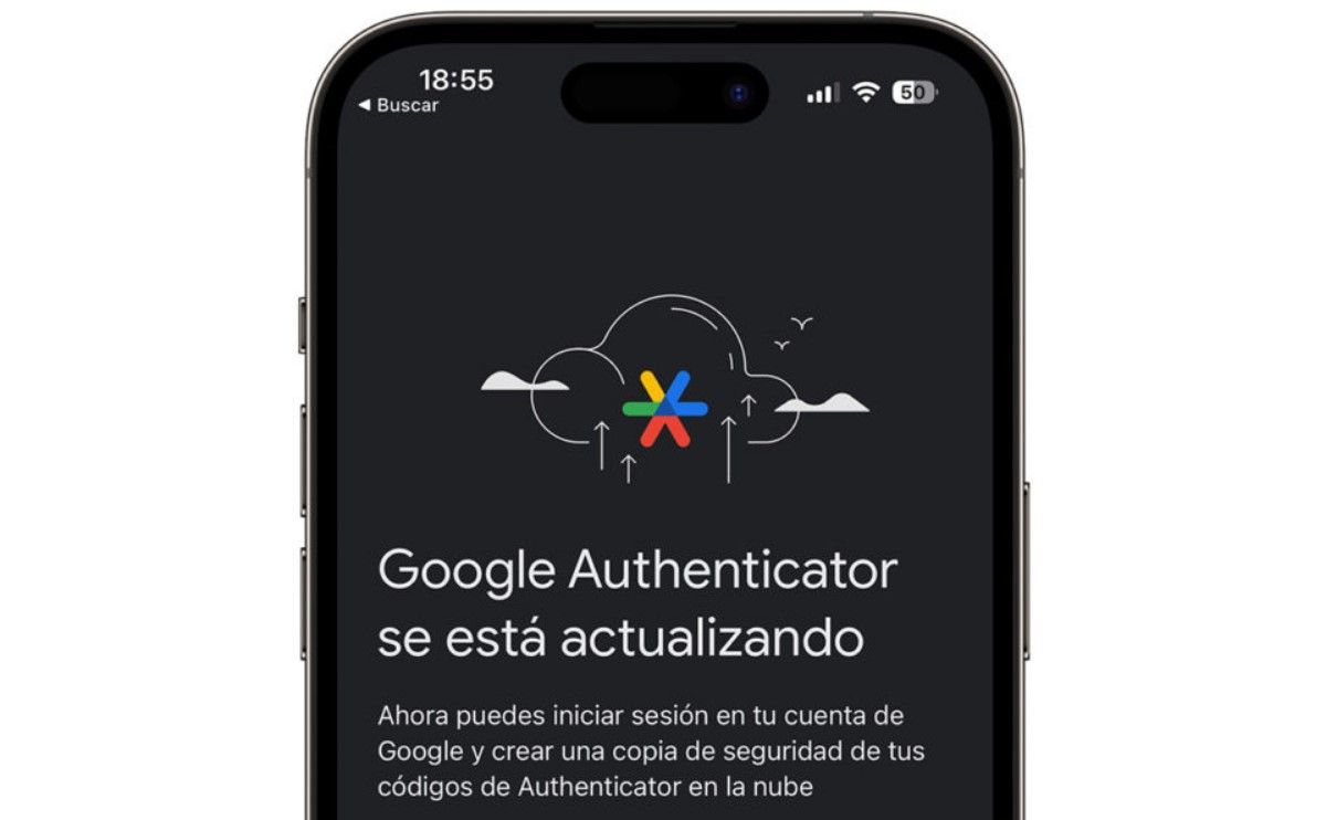 Actualiza la aplicacion de Google Authenticator