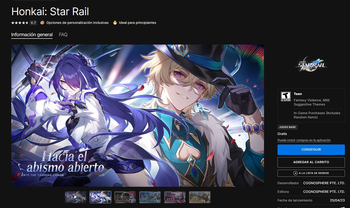 Actualiza tu versión de Honkai Star Rail