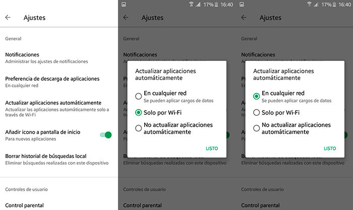 Actualizar aplicaciones automaticamente Android Paso 2