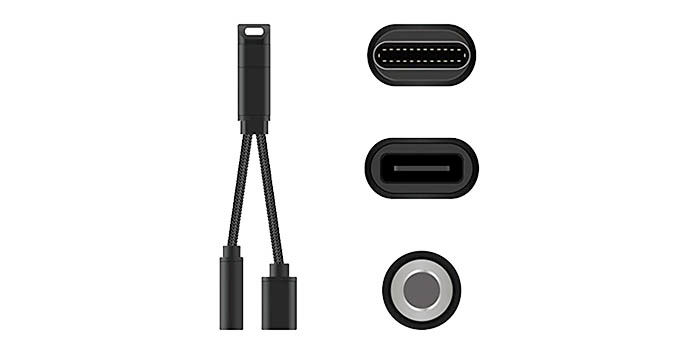 Adaptador USB C a jack y USB C
