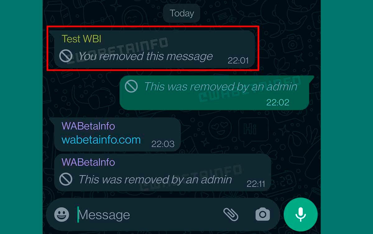 Administradores grupos WhatsApp podrán borrar mensaje enviado cualquier persona