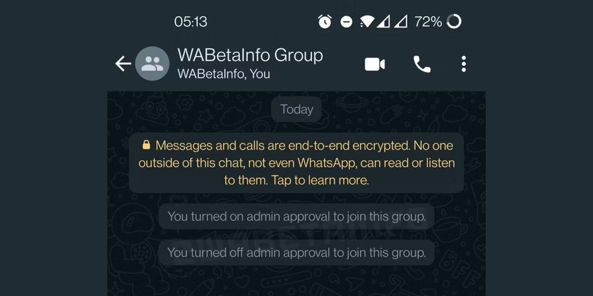 Maintenant, pour rejoindre un groupe WhatsApp, vous devez recevoir une approbation.