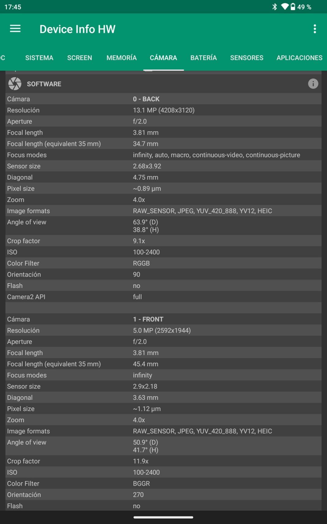 Alldocube iPlay50 Mini Pro NFE detalles tecnicos camara