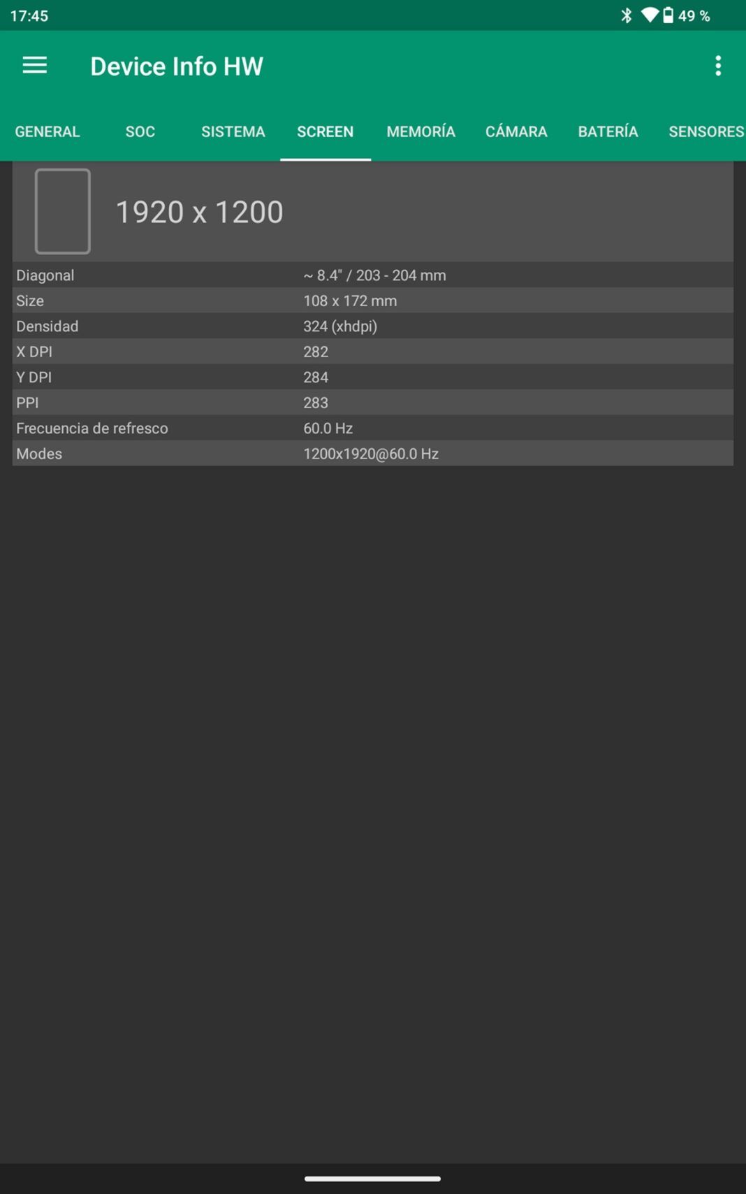 Alldocube iPlay50 Mini Pro NFE detalles tecnicos pantalla