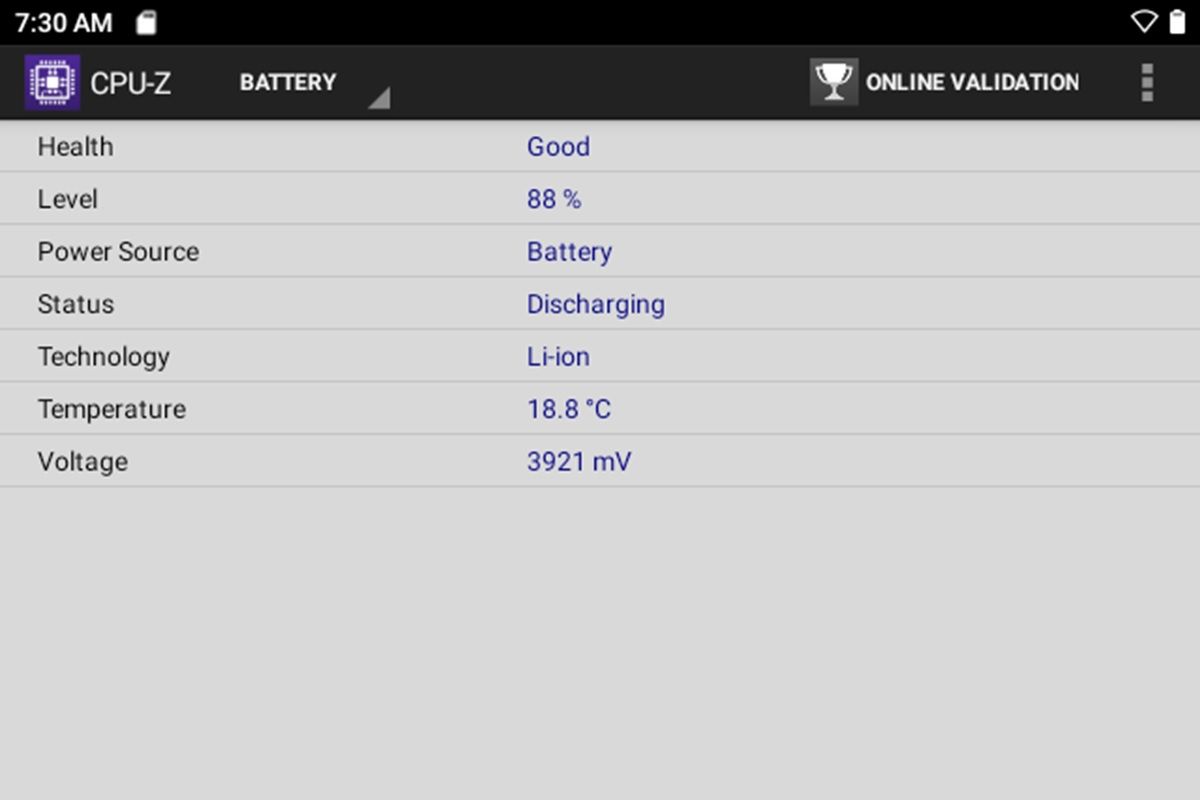 Anbernic RG353P informacion de bateria