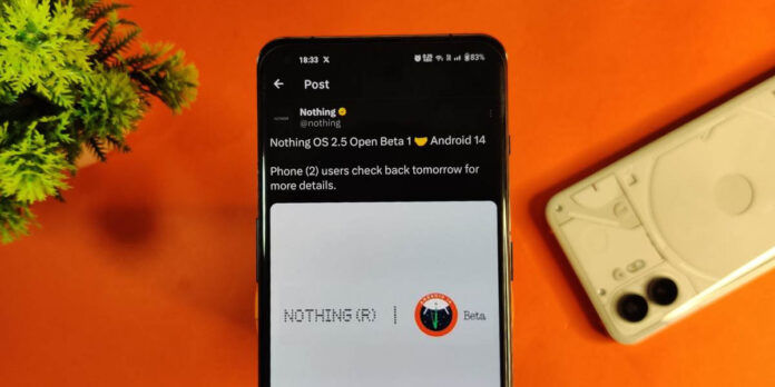 Android 14 beta 1 disponible nothing phone (2)