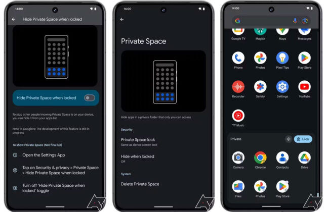 Android prepara un nuevo “Espacio privado” para ocultar las apps que no quieres que otros vean