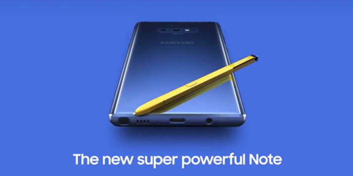 Anuncio Galaxy Note 9