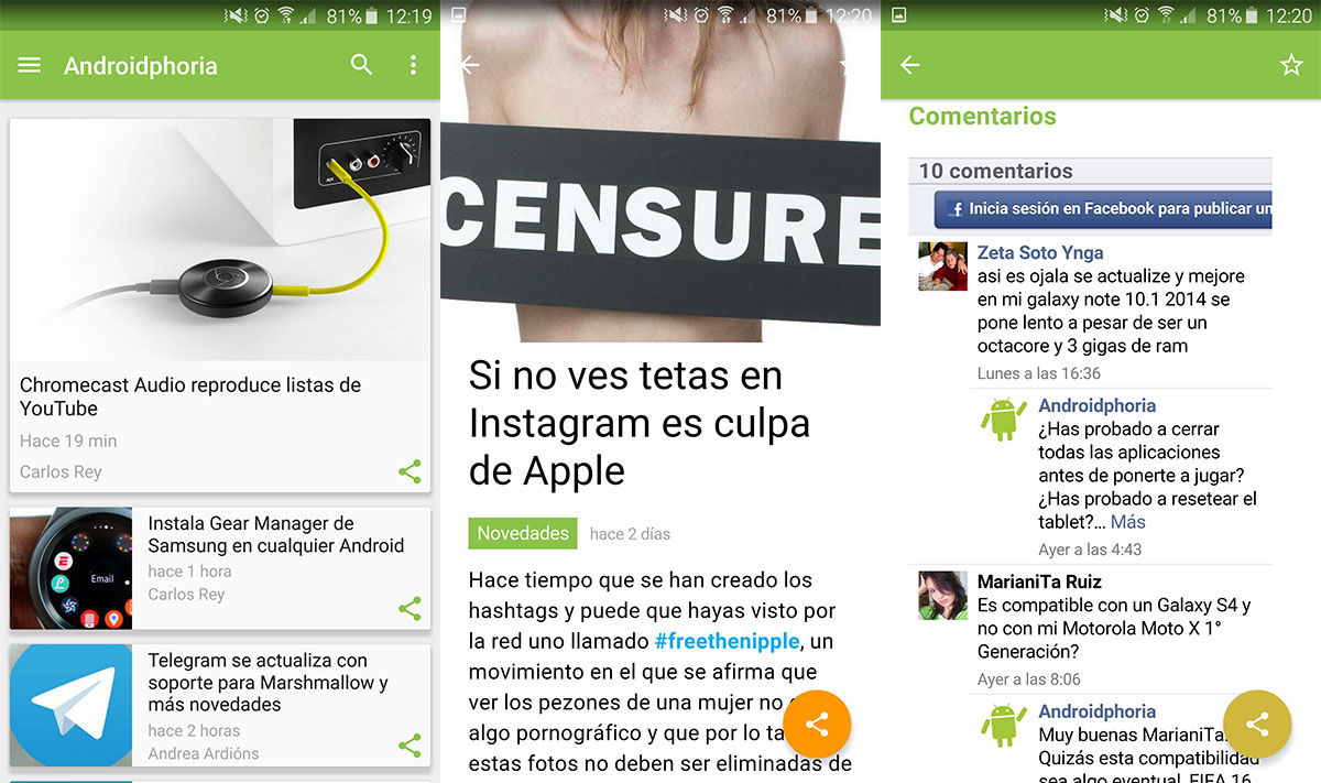 Aplicación Noticias Android AndroidPhoria