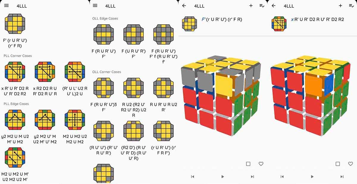 Aprende a terminar el cubo de Rubik con Cube Algorithms