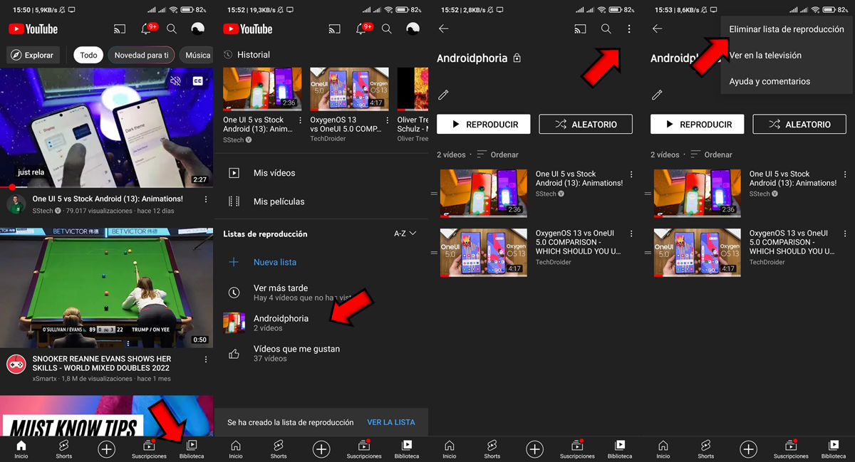 AsI puedes eliminar una playlist en YouTube