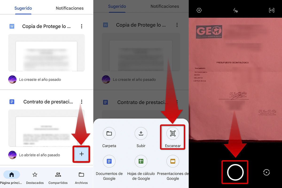 Pasos para escanear documentos en Android con Google Drive
