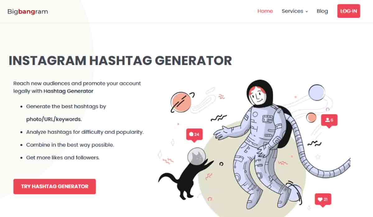 Bigbangram la herramienta para elegir buenos hashtags en Instagram