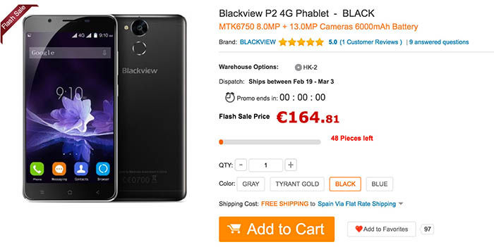 Blackview P2 de oferta