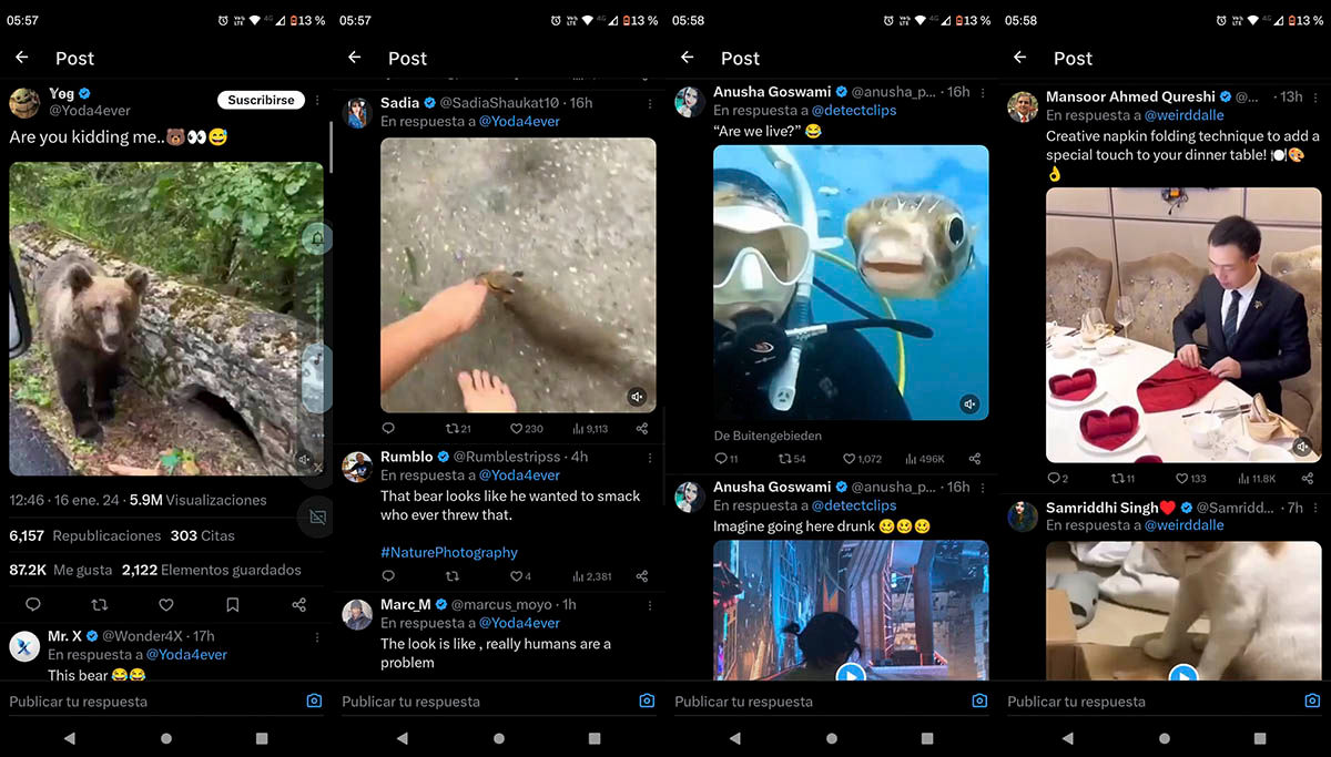 Bots en Twitter publican videos random en hilos