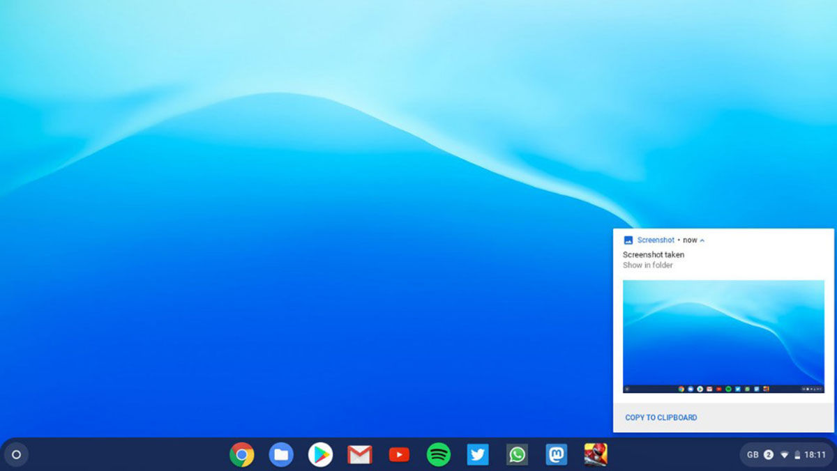 Captura de pantalla Chromebook