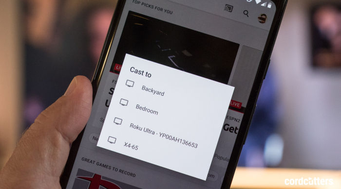 Cast Android a TV