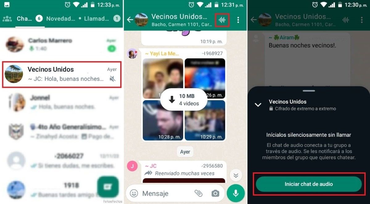 Chat de voz en grupos de WhatsApp aprende a usarlo