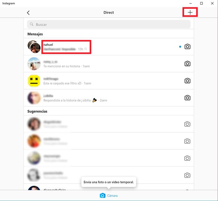 Chatear Instagram desde Windows tutorial 9
