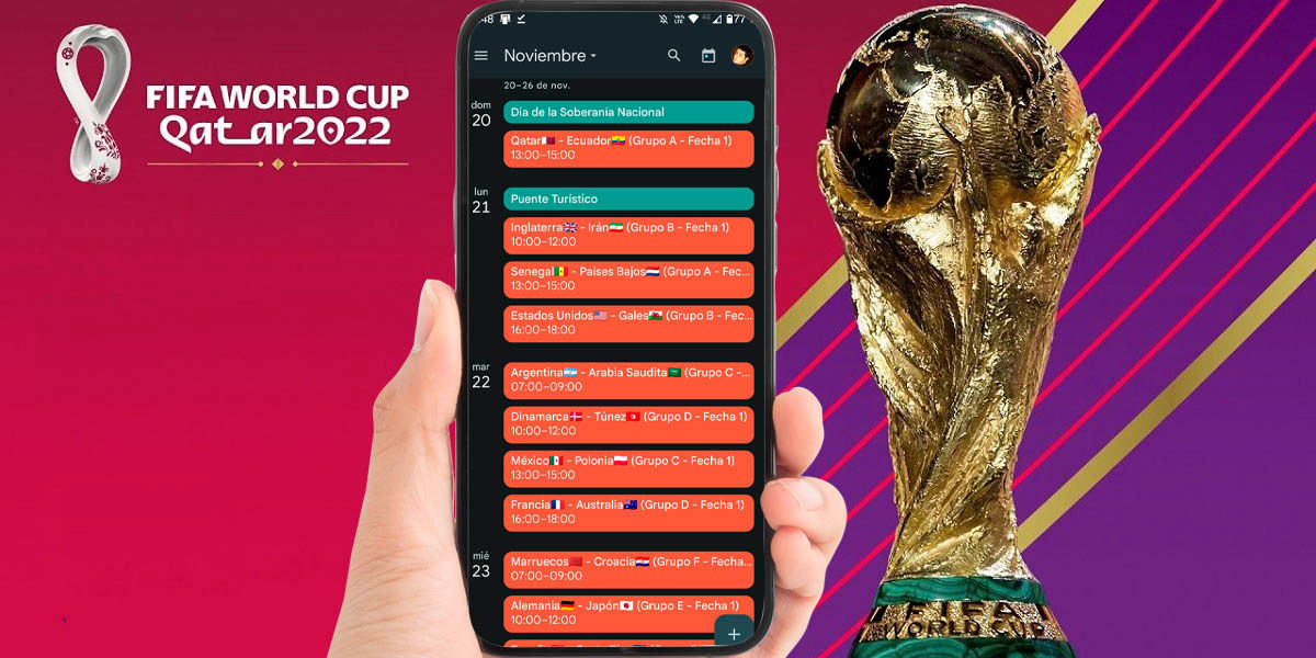 Como agendar todos los partidos del Mundial Qatar 2022 en Calendario de Google