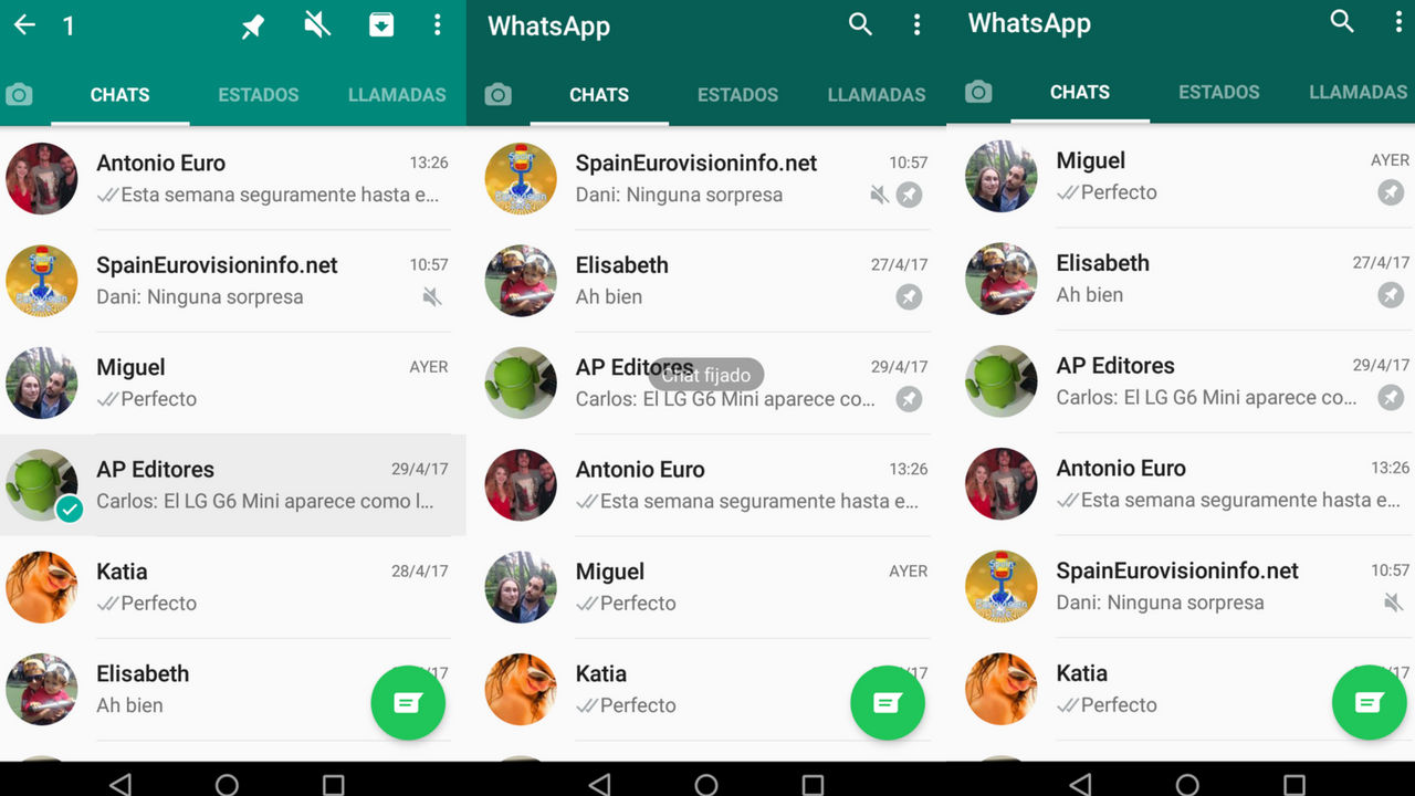 Tutorial sobre como anclar los chats en WhatsApp