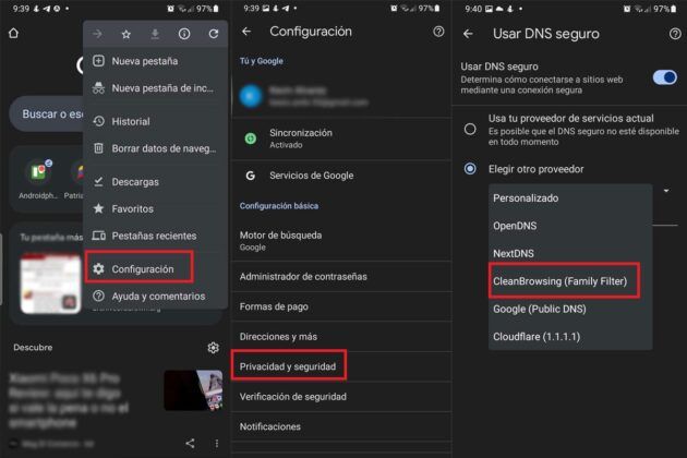 Cómo bloquear páginas para adultos en Google Chrome con DNS (Android)