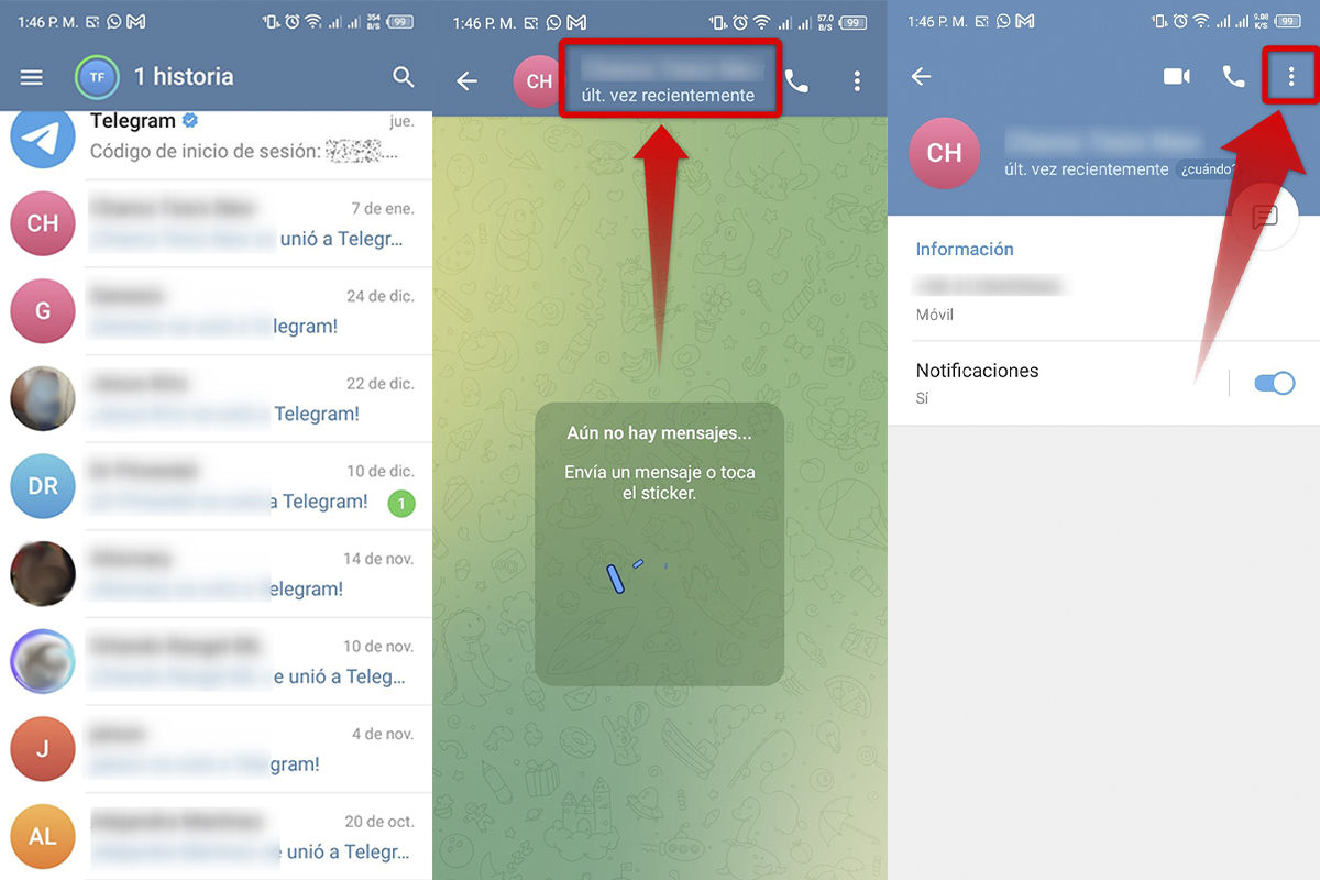 Así puedes borrar contactos de Telegram en Android