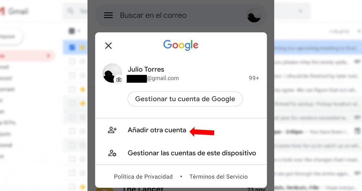 Como cambiar una cuenta de Google en Android