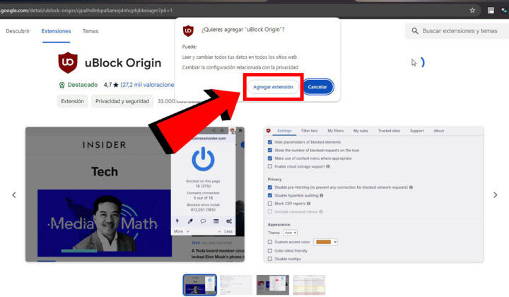Cómo configurar uBlock Origin para bloquear las publicidades y las advertencias de YouTube 2