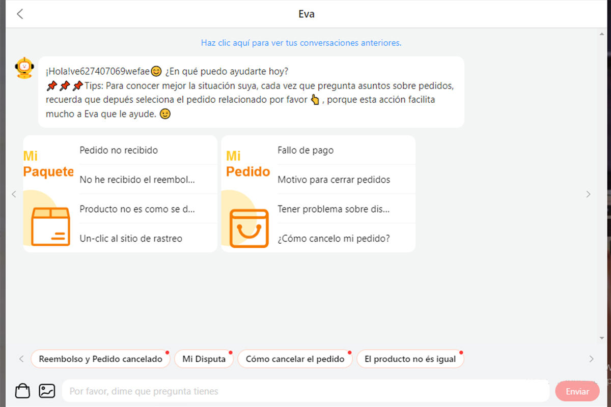 Contactar con AliExpress es sencillo con el móvil gracias a Chatbot Eva