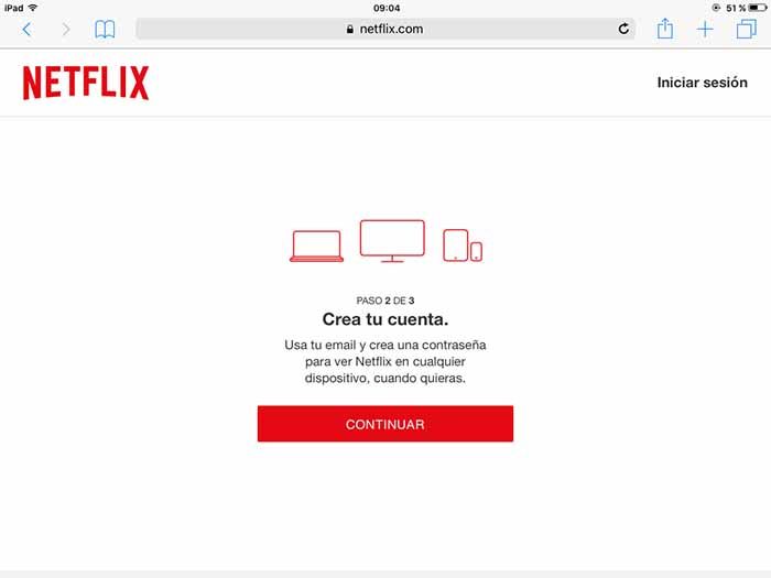 Como contratar Netflix iPhone Paso 6