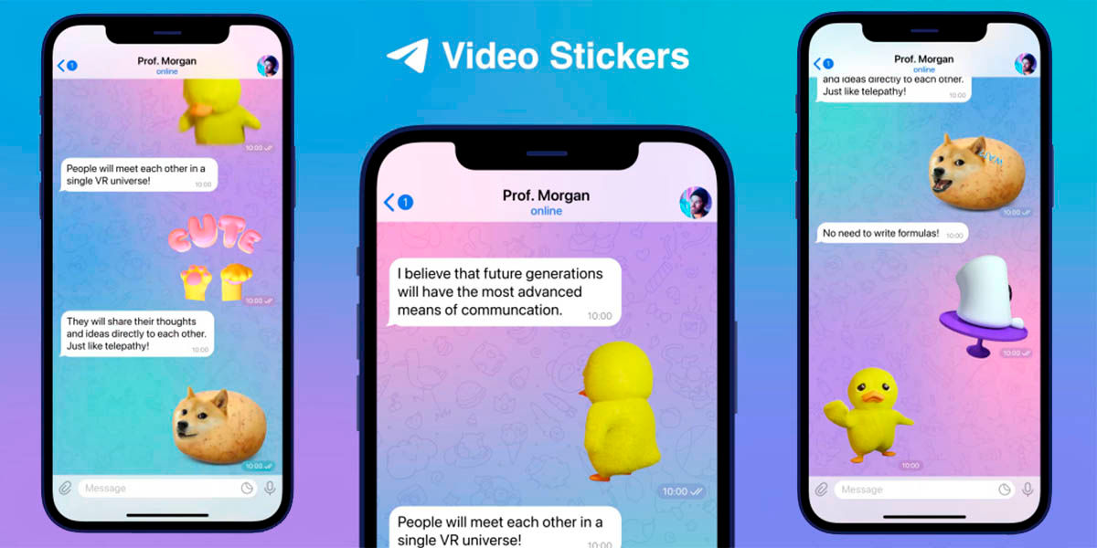 Como crear video stickers en Telegram
