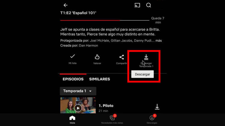 Cómo descargar contenido de la app móvil de Netflix en mi Android TV 5