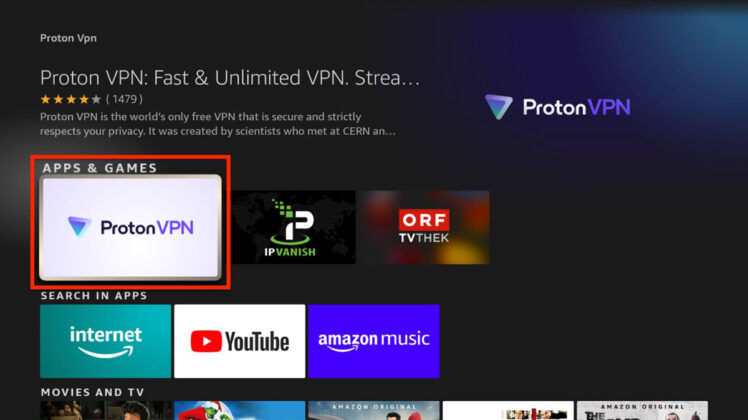 Cómo descargar e instalar Proton VPN en un Fire TV Stick 3
