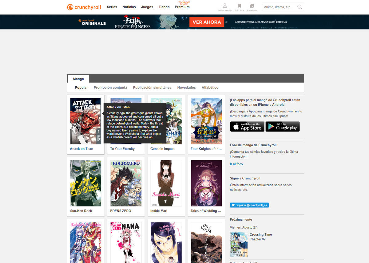 Cómo leer cómics japoneses o manga en español gratis en Crunchyroll