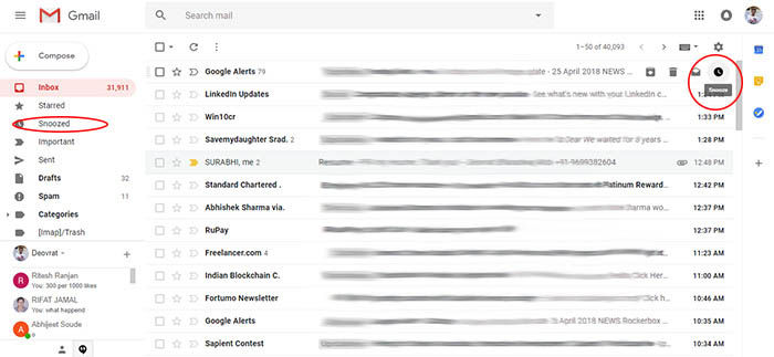 Como posponer correos en Gmail
