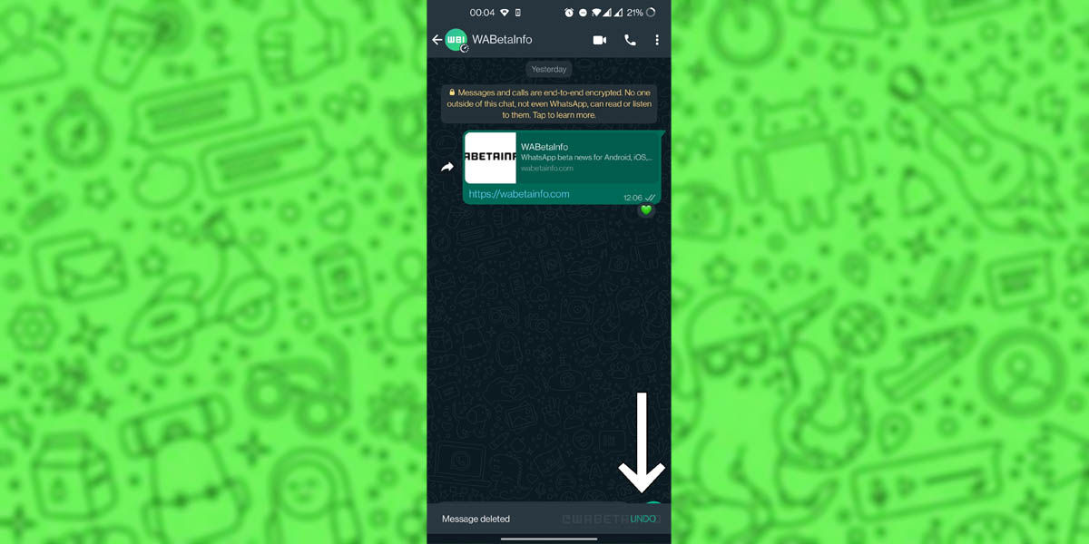 Como recuperar un mensaje eliminado en WhatsApp