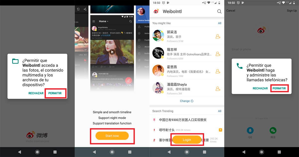 Como registrarse en Weibo China