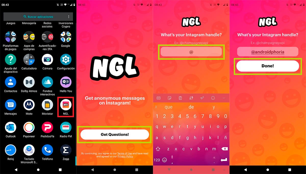Como usar NGL en Instagram