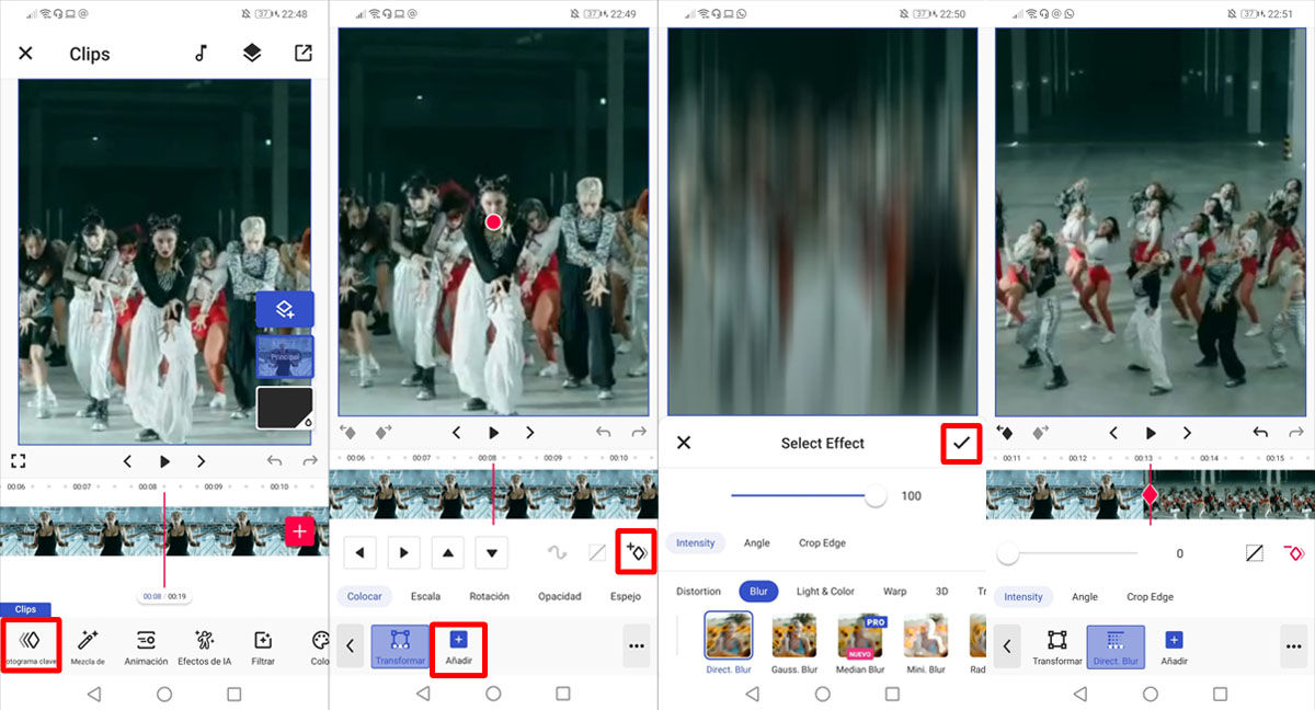 Cómo usar los fotogramas clave de Funimate para editar mejor las transiciones de tus vídeos
