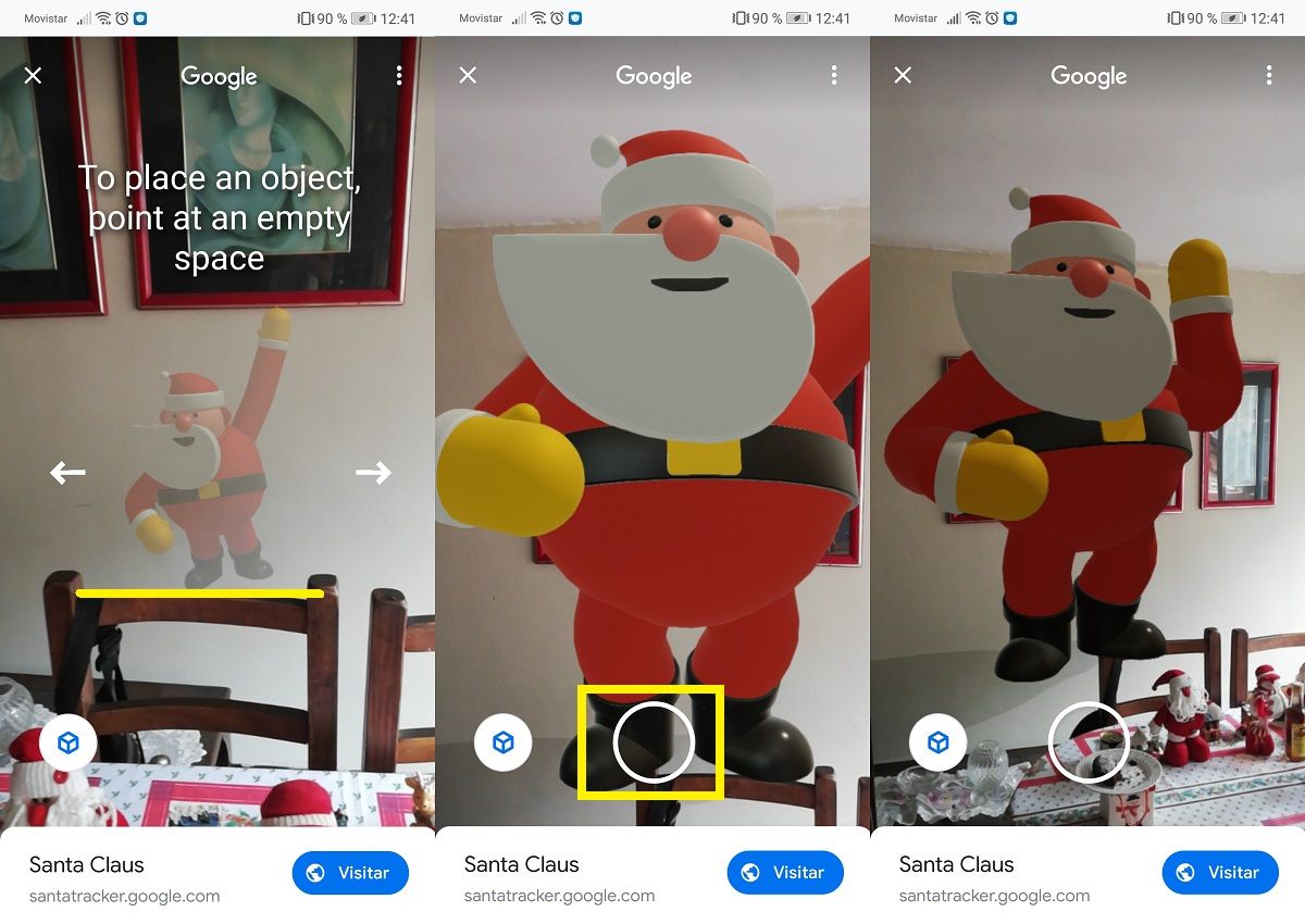 Como ver a Papa Noel con realidad aumentada desde Android