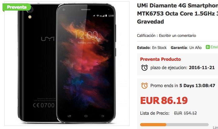 Compra el UMI Diamond por solo 86 euros